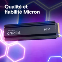 SSD Crucial P510 2 To PCIe Gen5 NVMe M.2 avec dissipateur thermique - 5