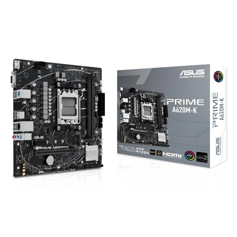 ASUS PRIME A620M-K AMD A620 Emplacement AM5 micro ATX