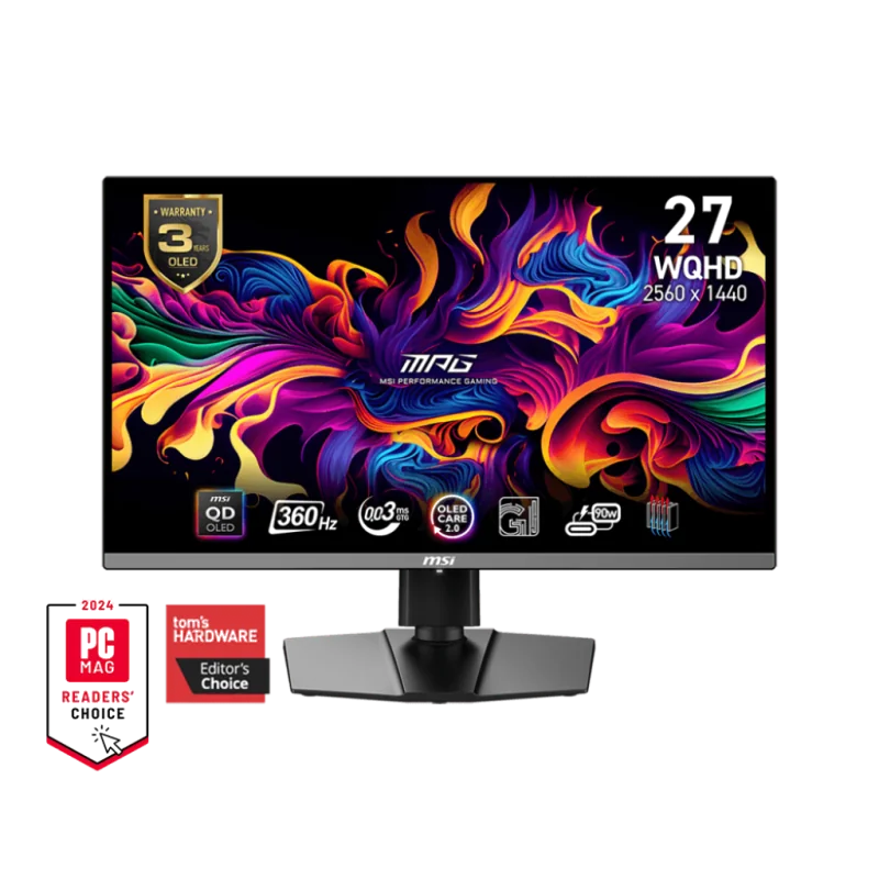 MSI MPG 271QR QD-OLED X50 écran plat de PC 67,3 cm (26.5") 2560 x 1440 pixels Wide Quad HD Noir