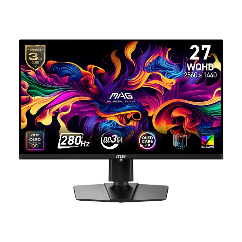 MSI MAG 271QP QD-OLED X28 écran plat de PC 67,3 cm (26.5") 2560 x 1440 pixels Wide Quad HD Noir