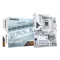 GIGABYTE B850 EAGLE ICE Carte Mère – Processeurs AMD Ryzen série 9000, VRM numérique 8+2+2 phases, jusqu’à 8200 MHz DDR5 (O.C), 1 x M.2 PCIe 5.0 + 2 x M.2 PCIe 4.0, LAN 2.5 GbE, USB 3.2 Gen 2 - 2