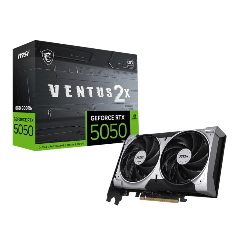 MSI GEFORCE RTX 5050 8G VENTUS 2X OC carte graphique NVIDIA 8 Go GDDR6