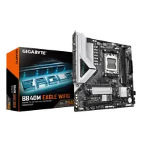 GIGABYTE B840M EAGLE WIFI6 Carte Mère – Processeurs AMD Ryzen 9000, 5+2+2 phases VRM, jusqu’à 7600 MHz DDR5 (O.C.), 1 x M.2 PCIe 4.0 + 1 x M.2 PCIe 3.0, Wi-Fi 6, LAN 2.5 GbE, USB 3.2 Gen 1 - 1