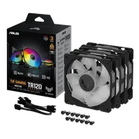 ASUS TUF Gaming TR120 ARGB Reverse Fan - Triple Pack Boitier PC Ventilateur 12 cm Noir - 9
