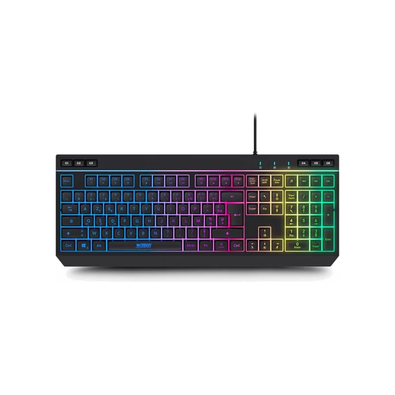 Clavier Filaire USB-A Urban Factory Kabee Pro AZERTY avec 6 Touches Macro et 19 Touches Anti-Ghosting