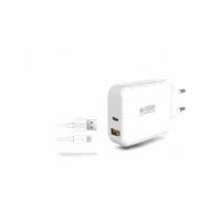 Chargeur Secteur USB-C 45W + USB-A 18W avec Câble USB-C - 1