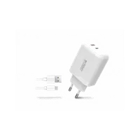 Chargeur Secteur USB-C 45W + USB-A 18W avec Câble USB-C - 4