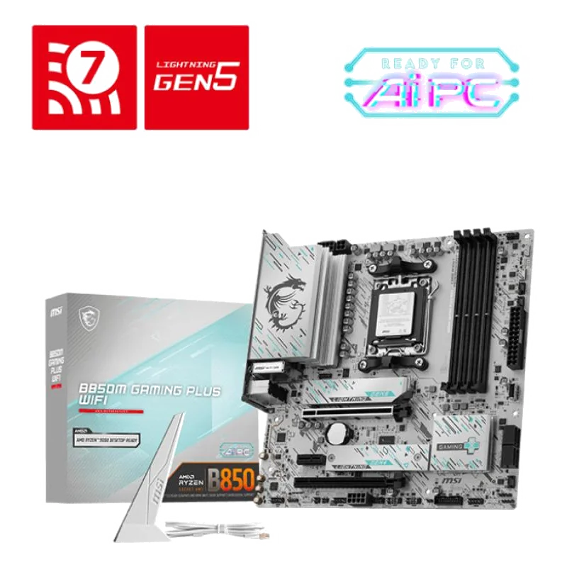 MSI B850M GAMING PLUS WIFI AMD B850 Emplacement AM5 micro ATX