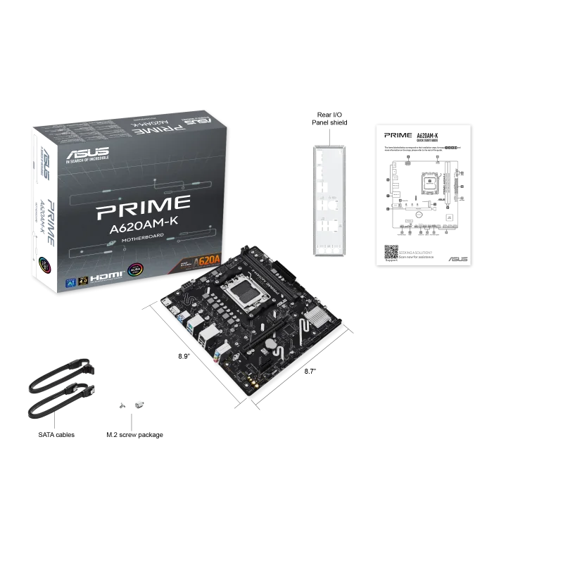 ASUS PRIME A620AM-K AMD A620A Emplacement AM5 micro ATX