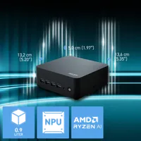 MSI Cubi AI 8M-008BEU Cube Noir 8645HS AMD SoC 4,3 GHz Haut-parleurs intégrés - 4