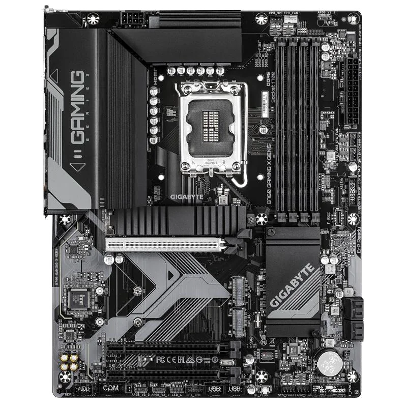 GIGABYTE B760 GAMING X GEN5 Carte Mère – Compatible avec les processeurs Intel Core 14e génération, VRM 8+1+1 phases, jusqu’à 5600 MHz DDR5, 3 x M.2 PCIe 4.0, LAN 2.5 GbE, USB 3.2 Gen 2