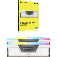 Kit Mémoire RAM Corsair Vengeance RGB DDR5 32 Go (2x16 Go) 6000 MHz CL30 Blanc - 6