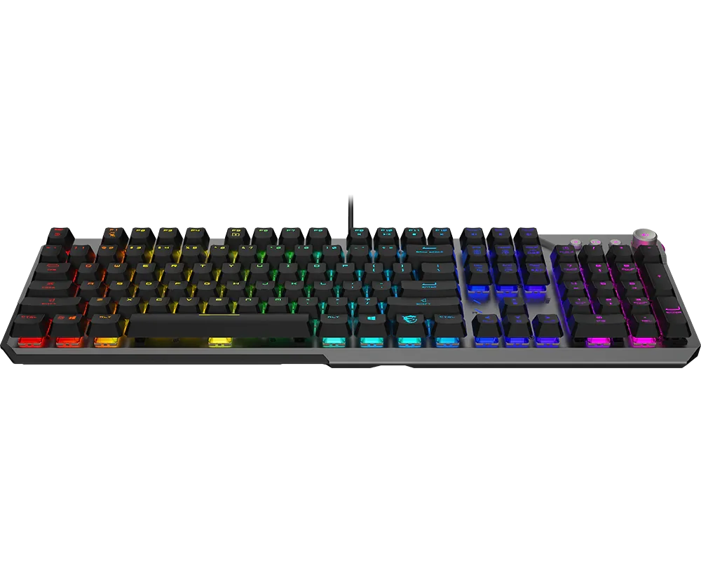 Clavier Gamer sans fil Bluetooth mécanique MSI Strike Pro Silent RGB (Noir)