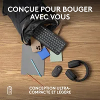 Souris Logitech Pebble 2 M350s Graphite - Ambidextre, Sans Fil Bluetooth & RF, 4000 DPI - 14