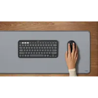 Souris Logitech Pebble 2 M350s Graphite - Ambidextre, Sans Fil Bluetooth & RF, 4000 DPI - 3