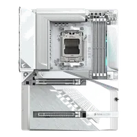 GIGABYTE X870 AORUS STEALTH ICE Carte Mère – Prend en charge les processeurs AMD Ryzen 9000, VRM numérique 16+2+2 phases, jusqu’à 8200 MHz DDR5 (OC), 2 x PCIe 5.0 + 2 x PCIe 4.0, Wi-Fi 7, LAN 5 GbE, USB 4 - 2