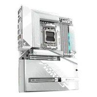 GIGABYTE X870 AORUS STEALTH ICE Carte Mère – Prend en charge les processeurs AMD Ryzen 9000, VRM numérique 16+2+2 phases, jusqu’à 8200 MHz DDR5 (OC), 2 x PCIe 5.0 + 2 x PCIe 4.0, Wi-Fi 7, LAN 5 GbE, USB 4 - 4