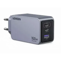 Ugreen Nexode Pro EU 3-Port GaN PD Fast Charger With USB-C Cable Universel Noir, Gris Secteur Charge rapide Intérieure - 2