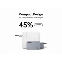 Ugreen Nexode Pro EU 3-Port GaN PD Fast Charger With USB-C Cable Universel Noir, Gris Secteur Charge rapide Intérieure - 3