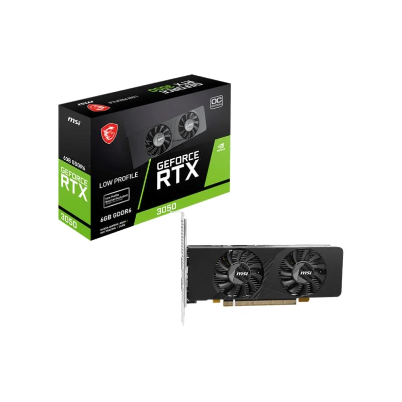 MSI GEFORCE RTX 3050 LP E 6G OC carte graphique NVIDIA 6 Go GDDR6