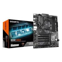 GIGABYTE B550 EAGLE Carte mère - Processeurs AMD Ryzen série 5000 G, VRM 10+3+1 phases, jusqu'à 3200 MHz DDR4, 1xPCIe 4.0 + 1xPCIe 3.0 M.2, LAN 1GbE, USB 3.2 Gen 2 - 2