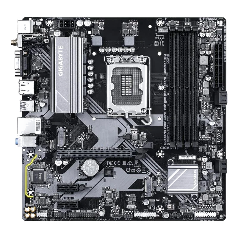 GIGABYTE B760M D3HP WIFI6 - Carte mère Micro-ATX pour processeurs Intel 12e/13e/14e Gen