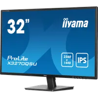 iiyama ProLite X3270QSU-B1 écran plat de PC 80 cm (31.5") 2560 x 1440 pixels Wide Quad HD LED Noir - 4