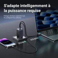 Ugreen Nexode Air 65W - Chargeur Mural USB + 2x USB-C Gris - 1