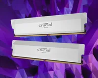 Barrette mémoire 16Go DIMM DDR5 Crucial Pro OC 6400MHz (Blanc)