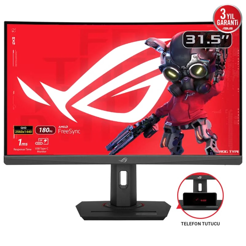 ASUS ROG Strix XG32WCS écran plat de PC 80 cm (31.5") 2560 x 1440 pixels Quad HD LED Noir