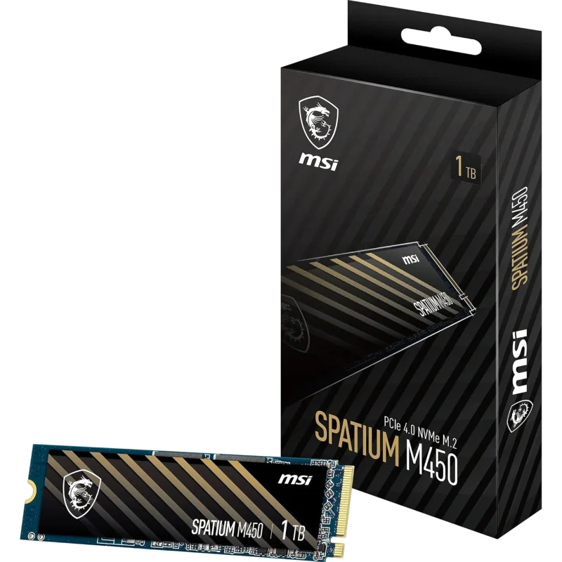 MSI SPATIUM M450 PCIe 4.0 NVMe M.2 1TB 1 To PCI Express 4.0 3D NAND
