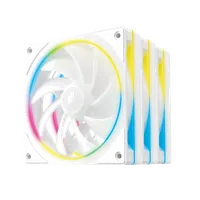 Pack 3 Ventilateurs Boîtier PC DeepCool FL12 WH 12cm Blanc