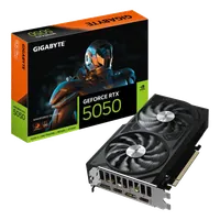 GIGABYTE GeForce RTX 5050 WINDFORCE OC V2 8G Carte Graphique - 8GB GDDR6, 128bit, PCI-E 5.0, 2572MHz Fréquence du cœur, 2 x DP, 2 x HDMI, NVIDIA DLSS 4, GV-N5050WF2OCV2-8GD - 1