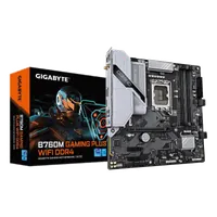 GIGABYTE B760M GAMING PLUS WIFI DDR4 Carte mère - Compatible avec les processeurs Intel Core de 14e génération, VRM 4+1+1 phases, jusqu'à 5333 MHz DDR4 (OC), 2xPCIe 4.0 M.2, Wi-Fi 6, LAN 1 GbE, USB 3.2 Gen 1 - 2