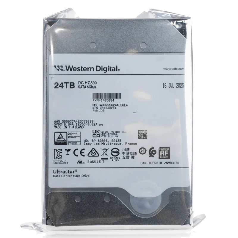 Western Digital HDD Ultrastar DC HC590 24To - WUH722624ALE6L4