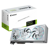 GIGABYTE AORUS GeForce RTX 5090 STEALTH ICE 32G Carte Graphique - 32GB GDDR7, 512bit, PCI-E 5.0, 2655MHz Fréquence du cœur, 3 x DP 2.1a, 1 x HDMI 2.1b, NVIDIA DLSS 4, GV-N5090AORUSST ICE-32GD - 1