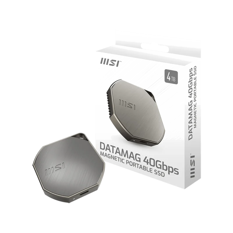 MSI DATAMAG 40Gbps - SSD Externe 1 To USB-C 3.2 Gen 2x2 Argent