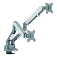 Support Écran Bureau FLEXEE Dual - Blanc - Pour 2 Écrans 32"