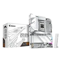 GIGABYTE X870 AORUS ELITE X3D ICE Carte Mère - Compatible avec processeurs AMD Ryzen 9000, VRM numérique 16+2+2 phases, jusqu’à 9000Hz DDR5 (OC), 2xPCIe 5.0 + 2xPCIe 4.0, Wi-Fi 7, LAN 2.5GbE, USB 4