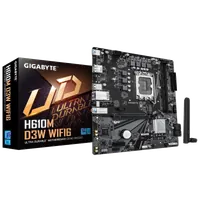 GIGABYTE H610M D3W WIFI6 Carte Mère - Prend en charge les processeurs Intel Core 14e génération, VRM 5+1+1 phases, jusqu’à 5600MHz DDR4, 1xPCIe 3.0 M.2, Wi-Fi 6, LAN 1GbE, USB 3.2 Gen 1 - 2