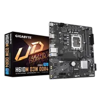 GIGABYTE H610M D3W DDR4 Carte mère - Compatible avec les processeurs Intel Core de 14e génération, VRM 5+1+1 phases, jusqu'à 3200 MHz DDR4, 1xPCIe 3.0 M.2, LAN 1 GbE, USB 3.2 Gen 1 - 2