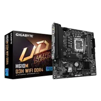 GIGABYTE H610M D3H WIFI DDR4 Carte Mère – Compatible avec processeurs Intel Core 14e génération, VRM 6+1+1 phases, jusqu’à 3200 MHz DDR4, 2xPCIe 3.0 M.2, Wi-Fi 5, LAN 1 GbE, USB 3.2 Gen 1 - 2
