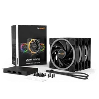 be quiet! Light Wings 120 mm PWM | Ventilateur PC ARGB high-speed, Pack de 3 - 5