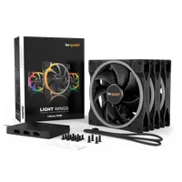 be quiet! Light Wings 140 mm PWM | Ventilateur PC ARGB, Pack de 3 - 5