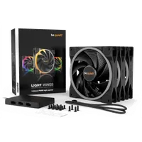 be quiet! Light Wings 140 mm PWM | Ventilateur PC ARGB high-speed, Pack de 3 - 5
