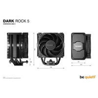 be quiet! Dark Rock 5 | Ventirad mono tour, socket Intel et AMD - 8