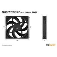 be quiet! Silent Wings Pro 4 140 mm PWM | Ventilateur PC - 6