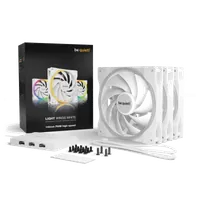be quiet! Light Wings 140 mm PWM | Ventilateur PC ARGB high-speed White, Pack de 3 - 5