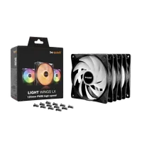 be quiet! Light Wings LX 120 mm PWM | Ventilateur PC ARGB high-speed, Pack de 3 - 5