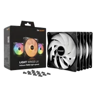 be quiet! Light Wings LX 140 mm PWM | Ventilateur PC ARGB high-speed, Pack de 3 - 5